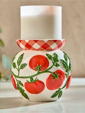 🆕🍅 BATH & BODY WORKS LIMITED EDITION “RED VINING TOMATOES” 3-WICK CANDLE HOLDER